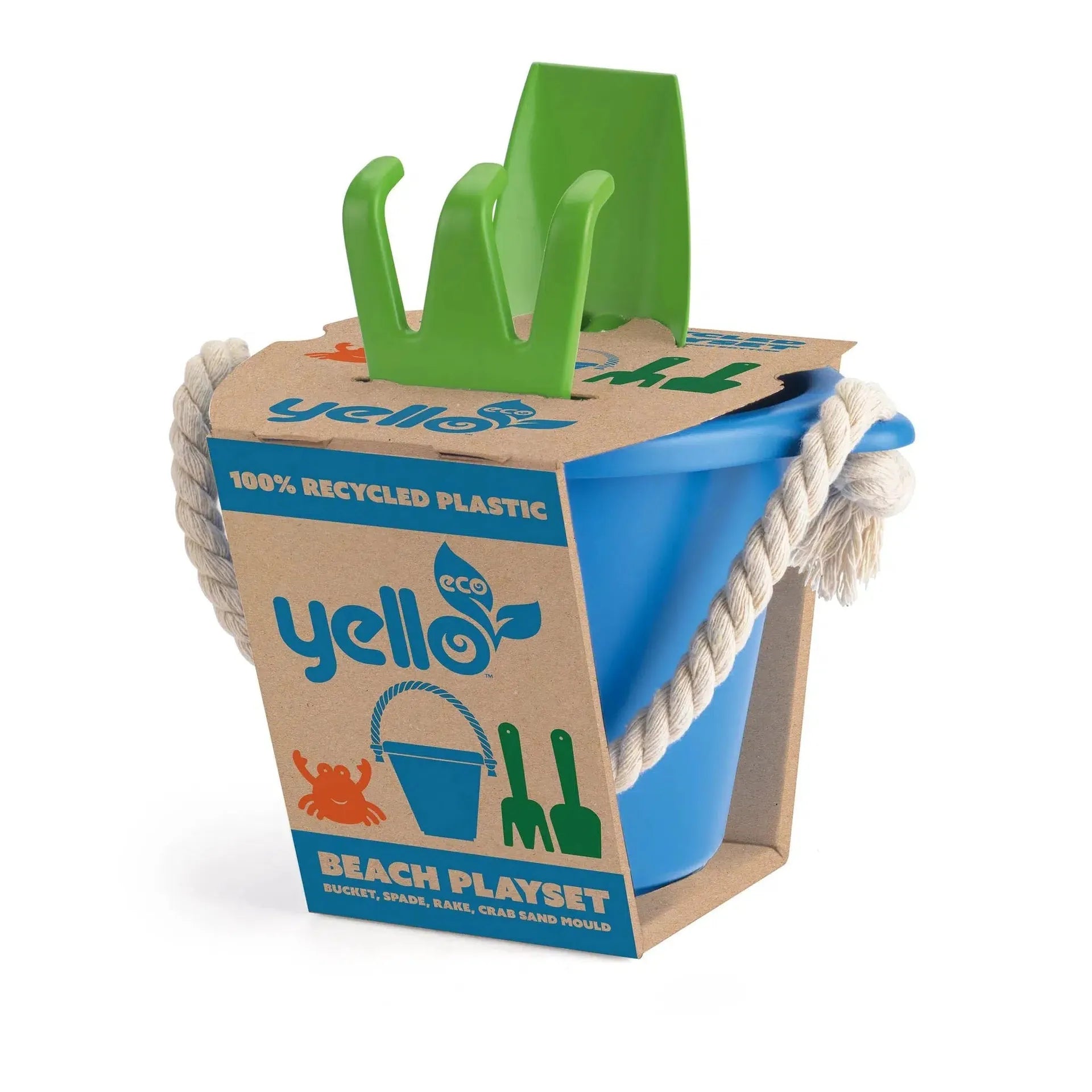 Yello Recycled Bucket and Spade Recycled Plastic Beach Playset