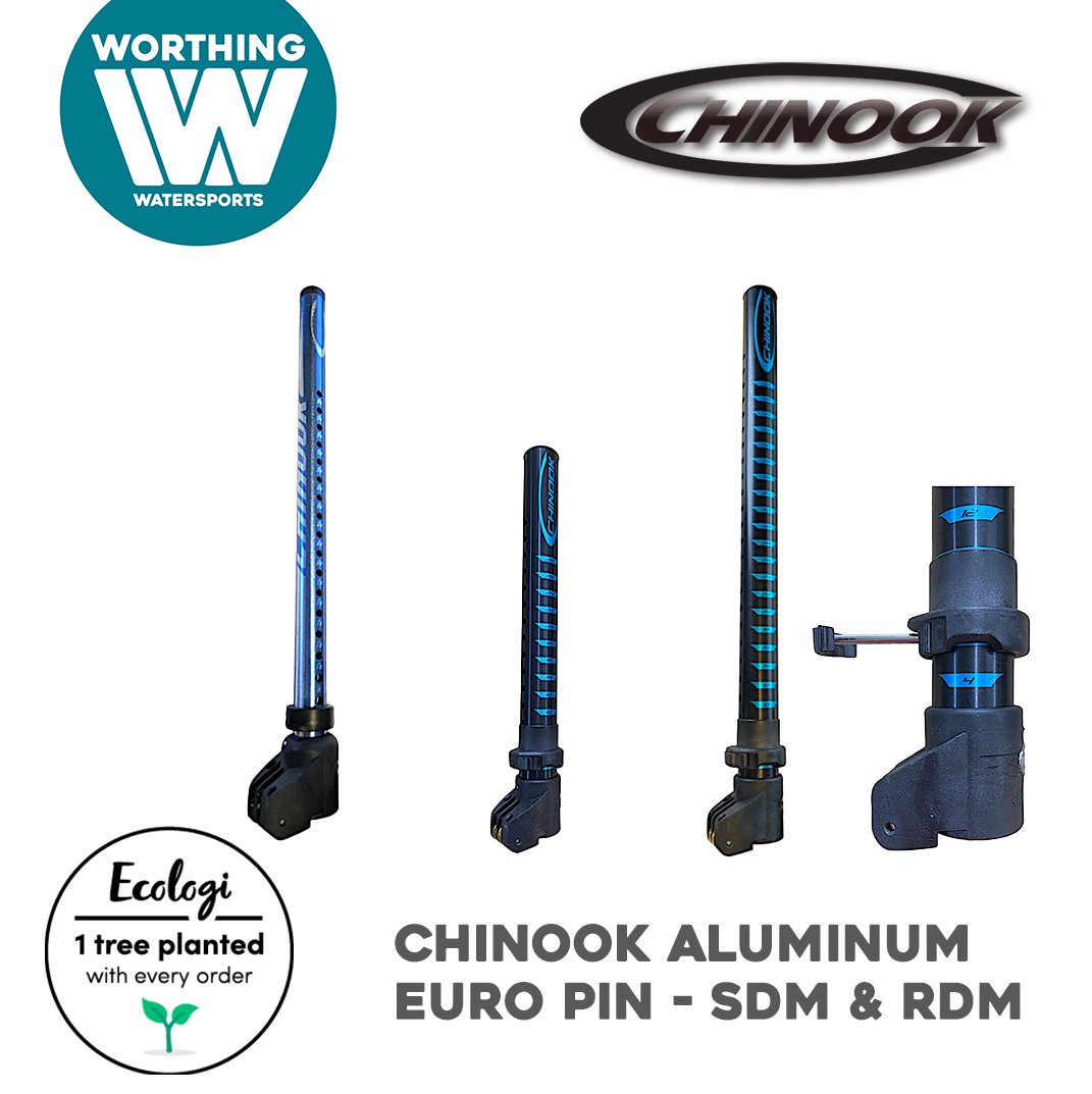 Chinook Euro Pin Aluminum Windsurfing Extension RDM and SDM - Worthing Watersports - 40SP - Extensions & Bases - Chinook
