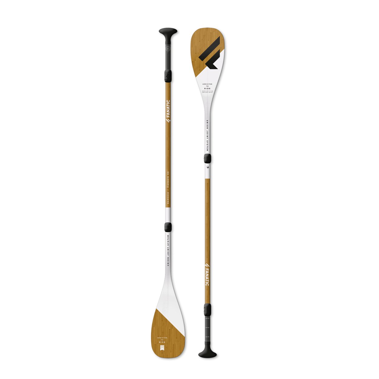 Fanatic Bamboo Carbon 50 Adjustable 3-Piece 2022 - Worthing Watersports - 9008415923250 - Paddles - Fanatic SUP