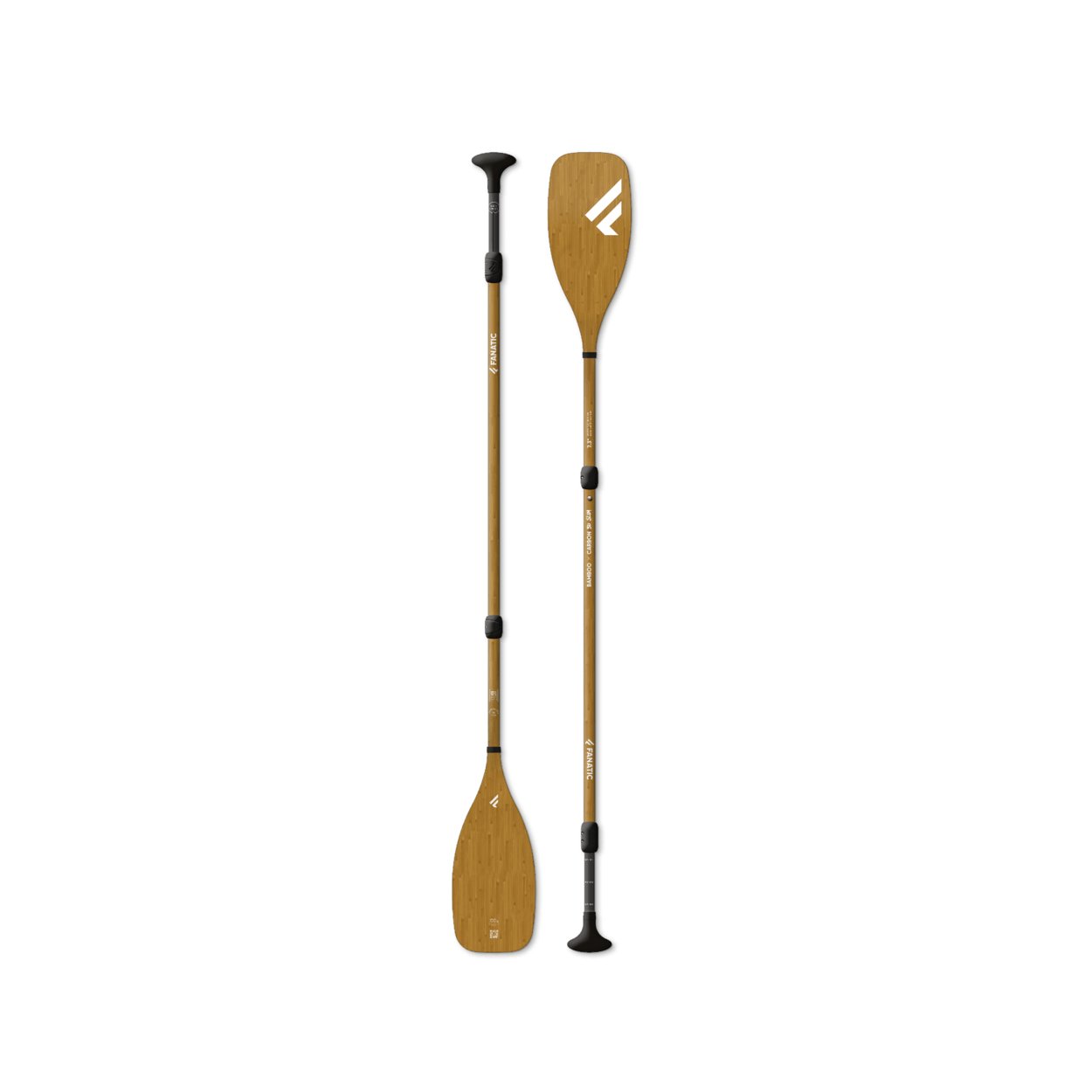 Fanatic Bamboo Carbon 50 Slim Adjustable 3-Piece 2023 - Worthing Watersports - 9010583141305 - Paddles - Fanatic SUP