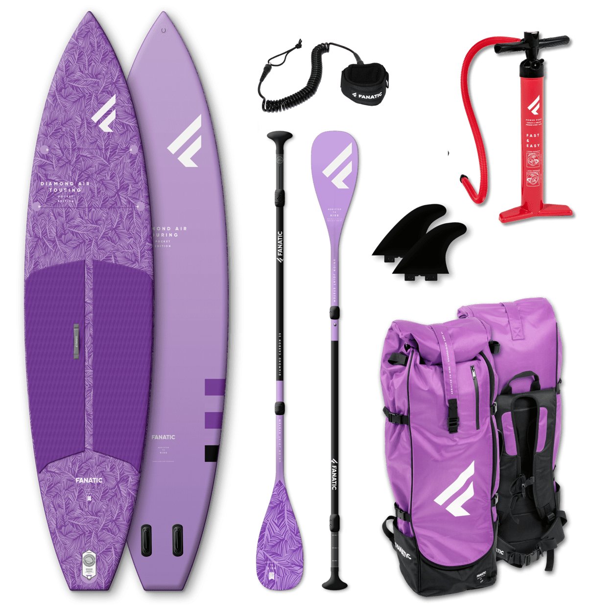 Fanatic Package Diamond Air Touring Pocket 2022 iSUP Paddleboard - Worthing Watersports - 9010583015767 - iSUP Packages - Fanatic SUP