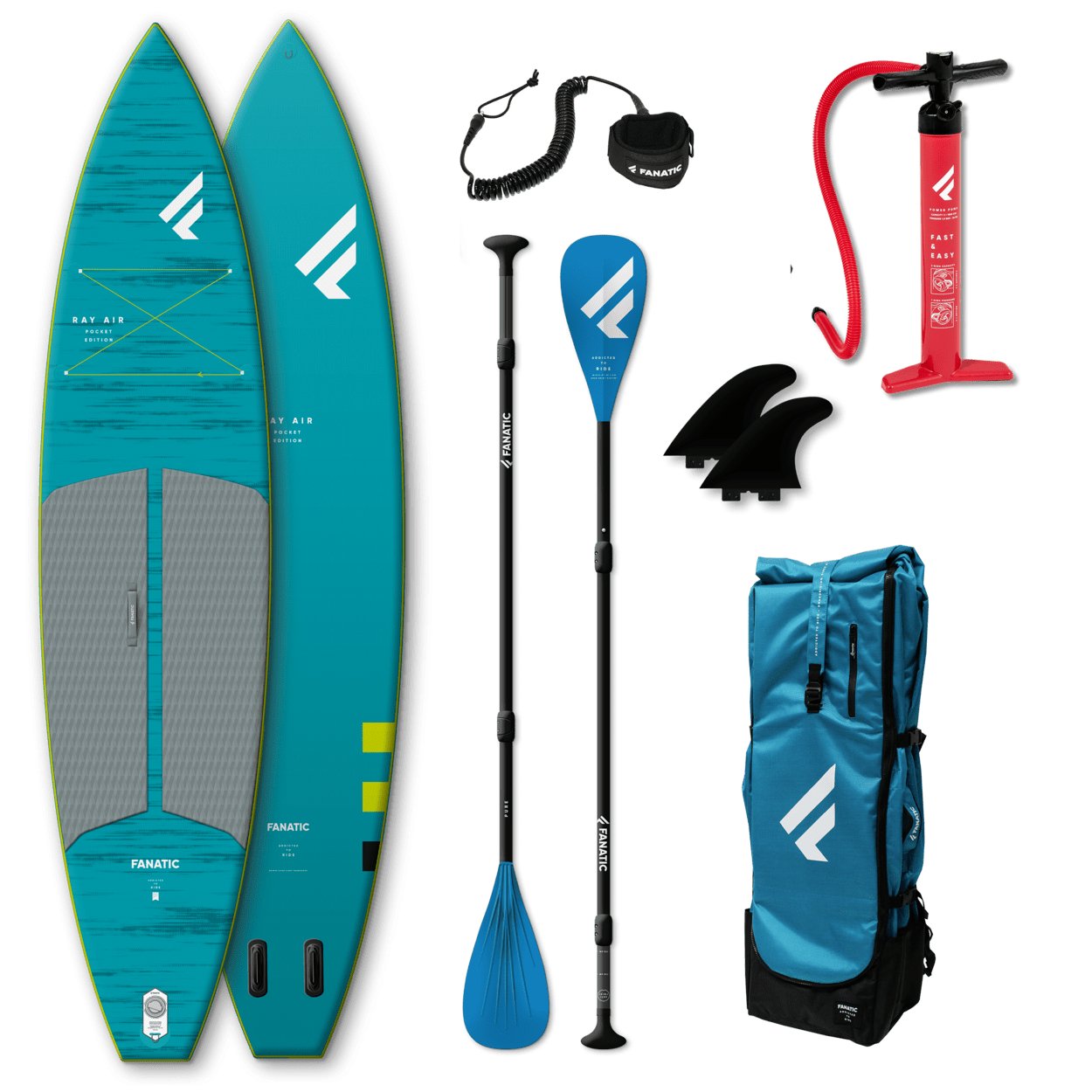 Fanatic Package Ray Air Pocket/Pure 2022 iSUP Paddleboard - Worthing Watersports - 9010583014678 - iSUP Packages - Fanatic SUP