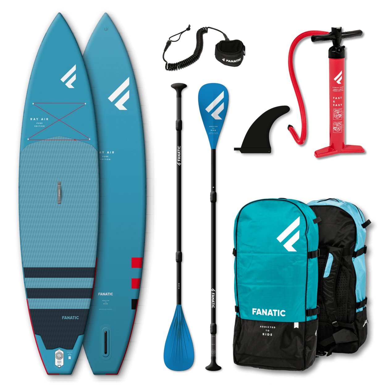 Fanatic Package Ray Air/Pure 2022 iSUP Paddleboard - Worthing Watersports - 9008415938407 - iSUP Packages - Fanatic SUP