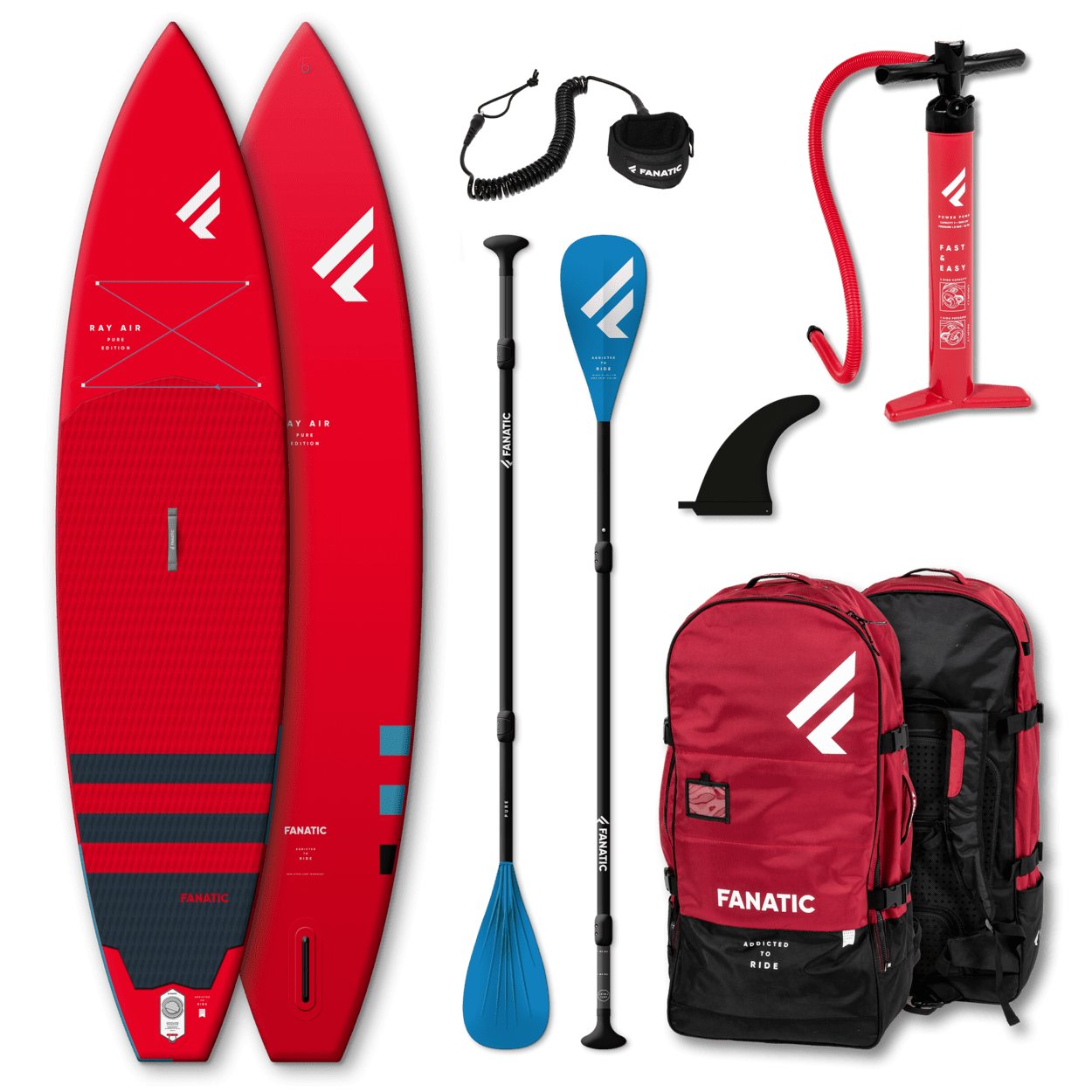 Fanatic Package Ray Air/Pure 2022 iSUP Paddleboard - Worthing Watersports - 9010583015743 - iSUP Packages - Fanatic SUP