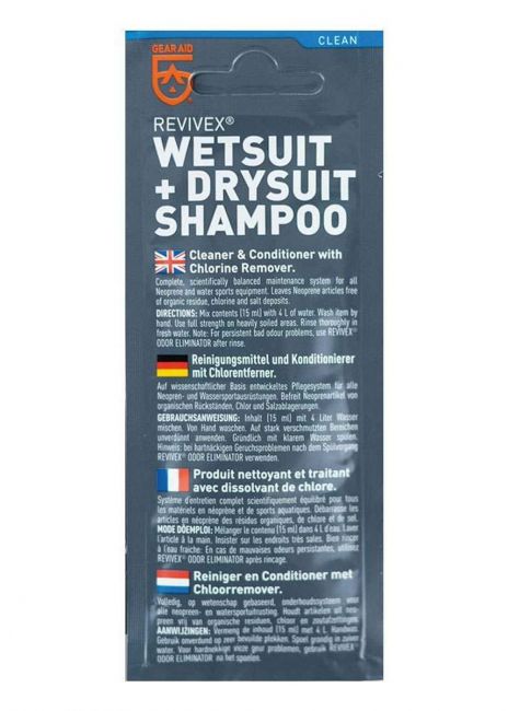 Gear Aid Wetsuit & Drysuit Shampoo 15ml Travel Pack - Worthing Watersports - - Worthing Watersports