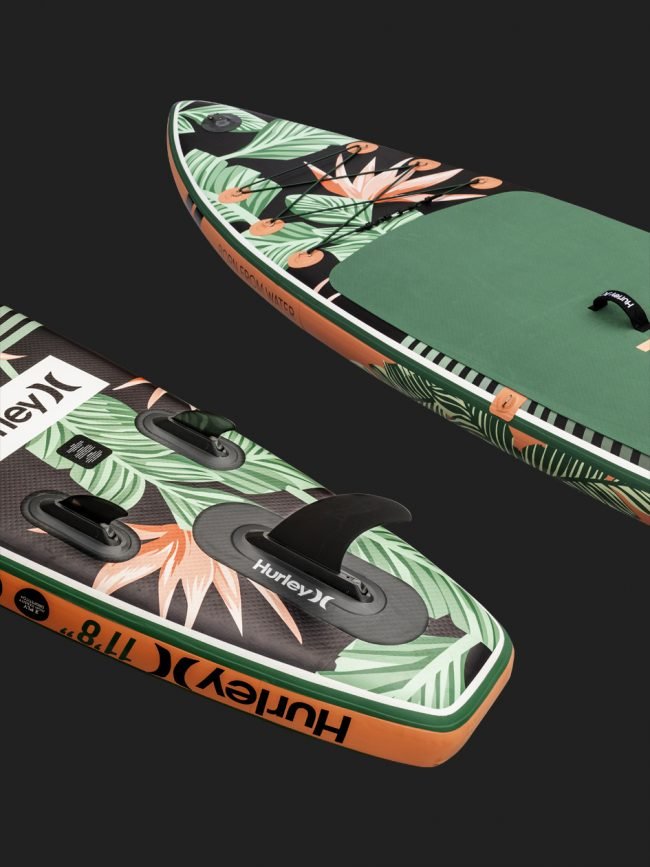 Hurley ApexTour Shock Wave Inflatable Paddleboard Set | 11′ 8″ Long - Worthing Watersports - HUR2003 - Hurley Paddleboards