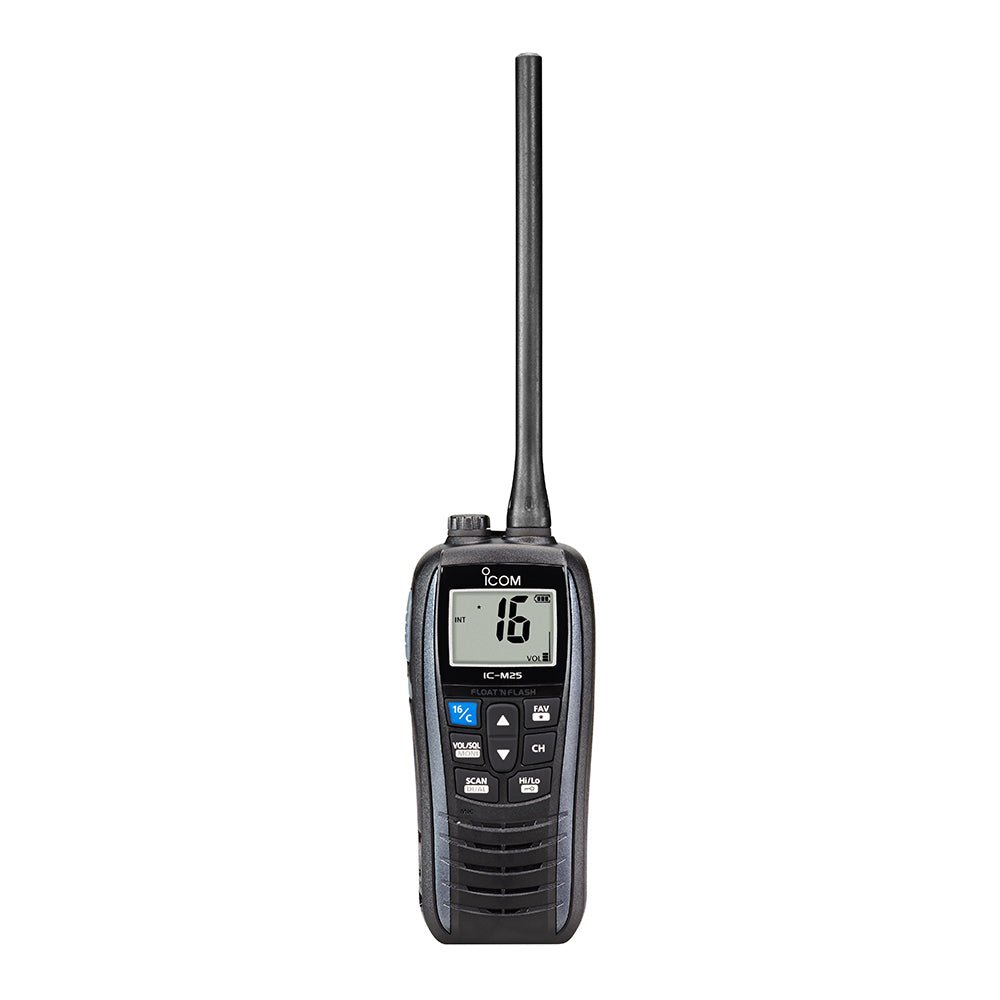ICOM M25 Buoyant Marine VHF Transceiver Grey - Worthing Watersports - 330-M25 - VHF Radio - Icom