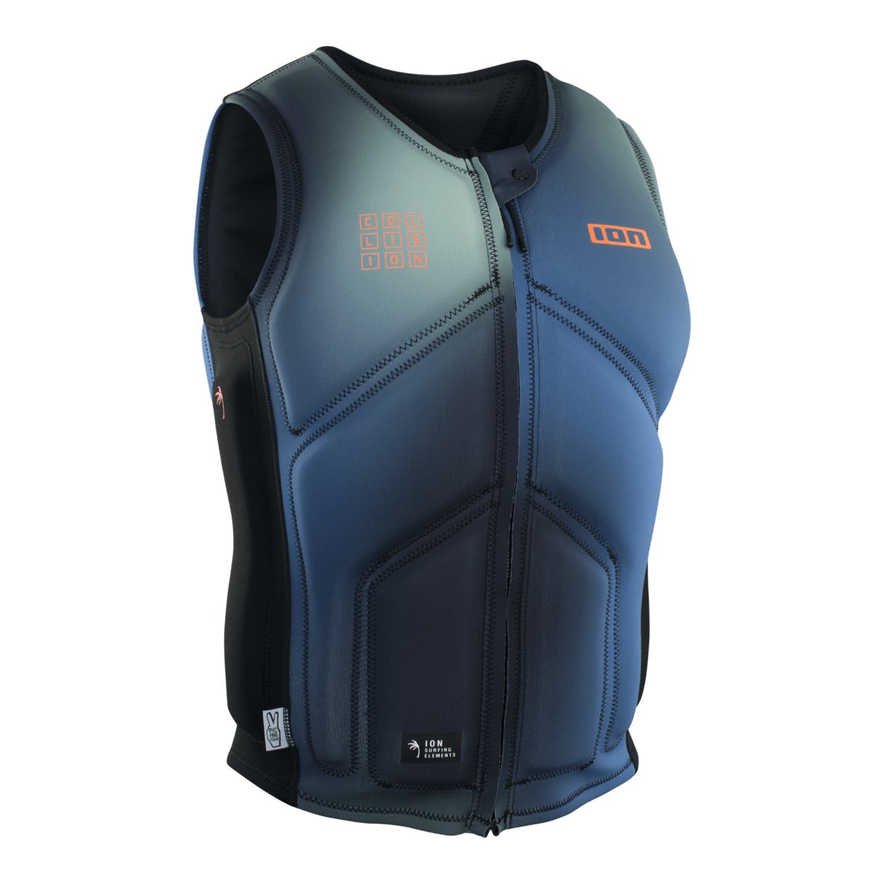 ION Collision Vest Core Front Zip 2022 - Worthing Watersports - 9010583083919 - Protection - ION Water