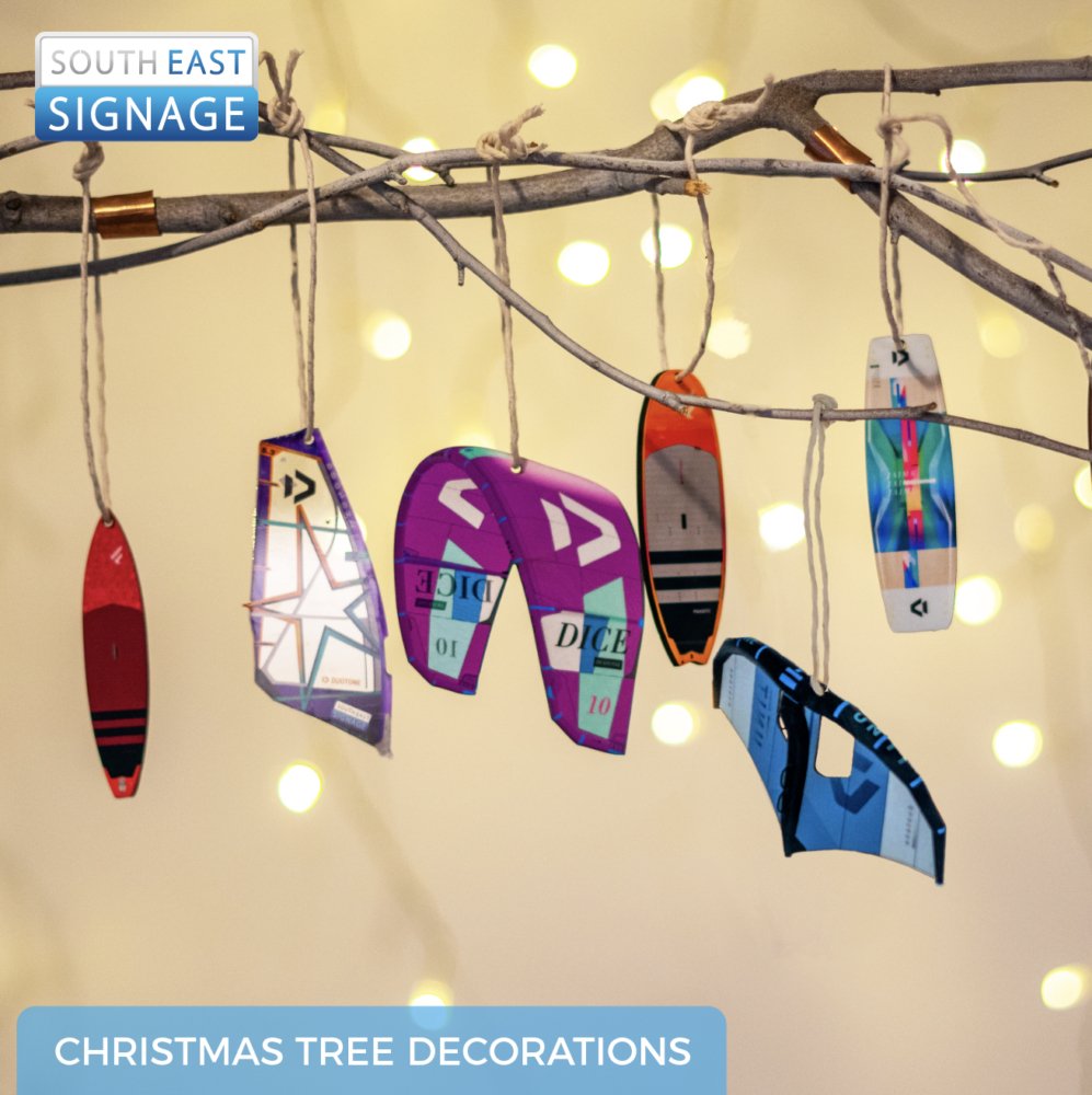 Kitesurfing Christmas Tree Decoration - Worthing Watersports - SES-LAZ-CC-HB-102 - Seasonal & Holiday Decorations - South East Signage
