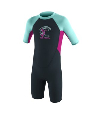 O'Neill Toddler Reactor-2 2mm Back Zip S/S Spring - Girls - Worthing Watersports - - O'Neill