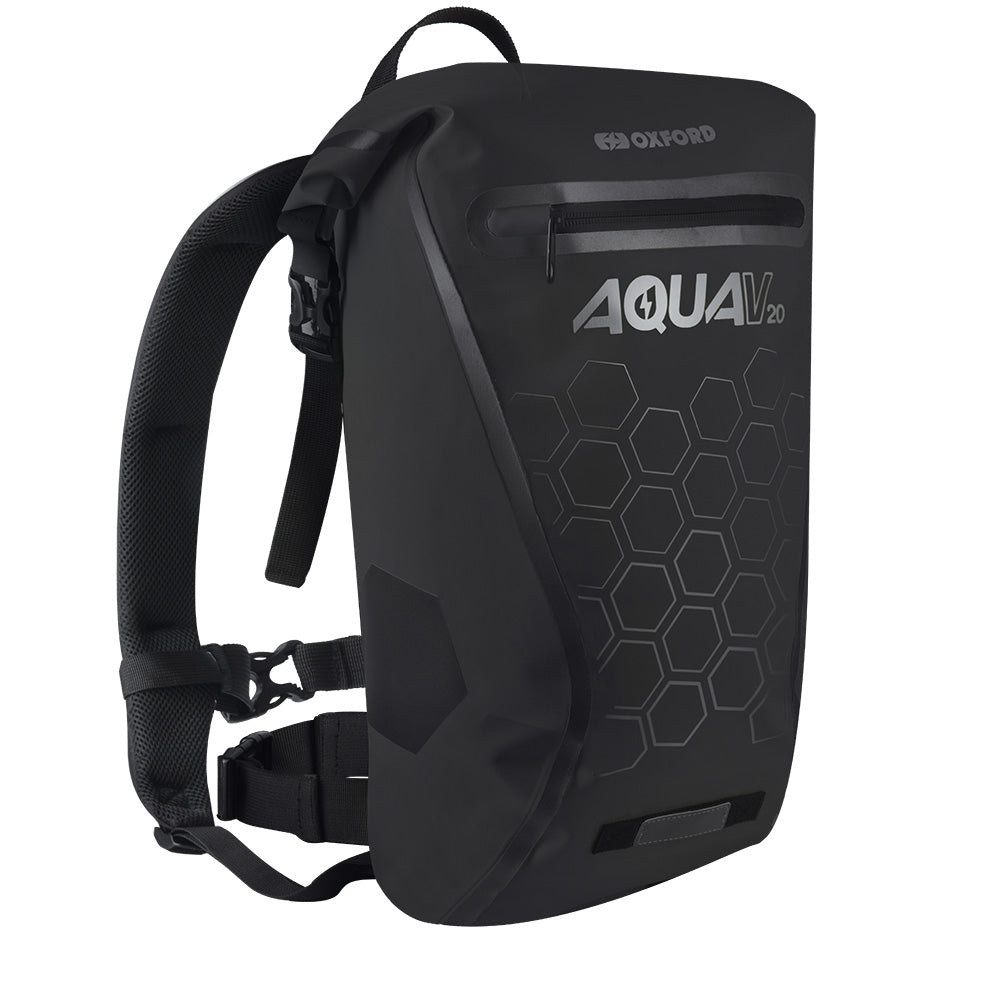 Oxford Aqua V20 Backpack - Black Hexagons - Worthing Watersports - 590-OL695 - Dry Bags - Oxford