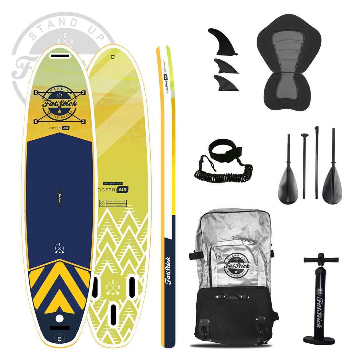 Pure Art 10’6 Inflatable Paddle Board SUP Package - Worthing Watersports - - FatStick