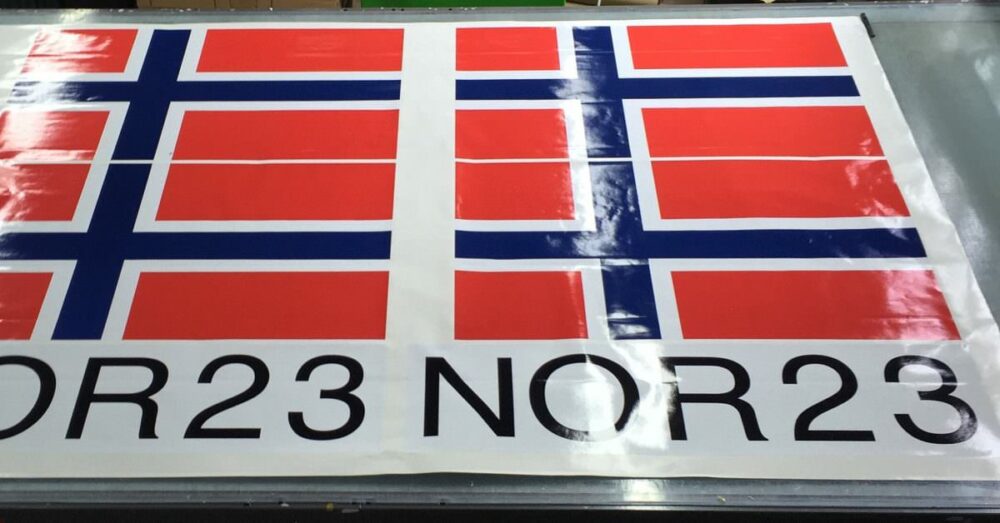 RS:X International Flags x 2 - Worthing Watersports - INT - FLAG - Sail Sticker - South East Signage