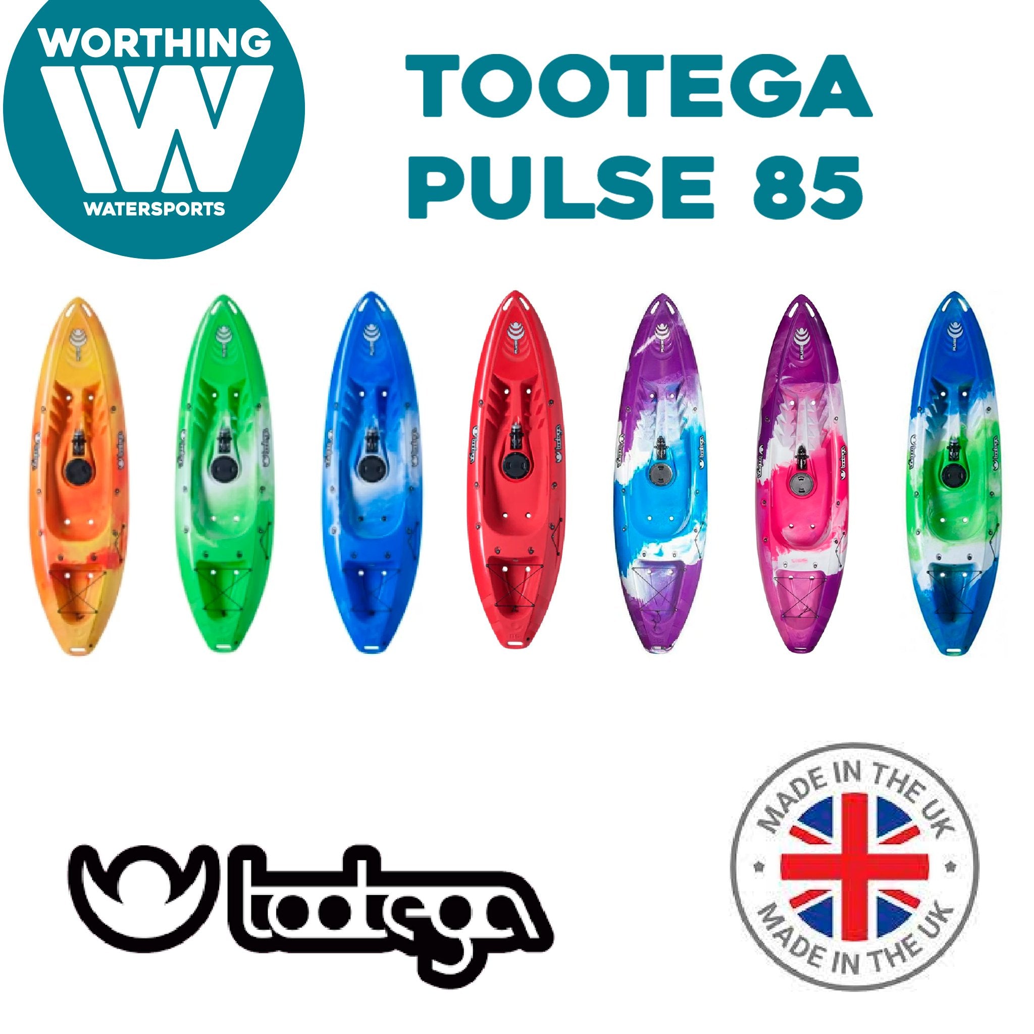 Tootega Pulse 85 - Single Person Rigid Kayak - Worthing Watersports - Kayaks - Tootega
