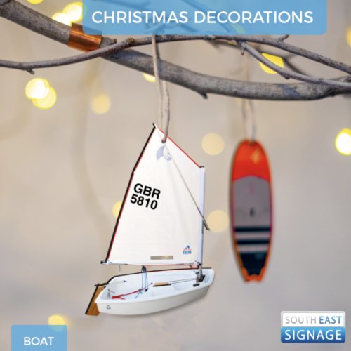 Your boat as a christmas tree decoration! - Worthing Watersports - SES-LAZ-CC-HB-106 - South East Signage